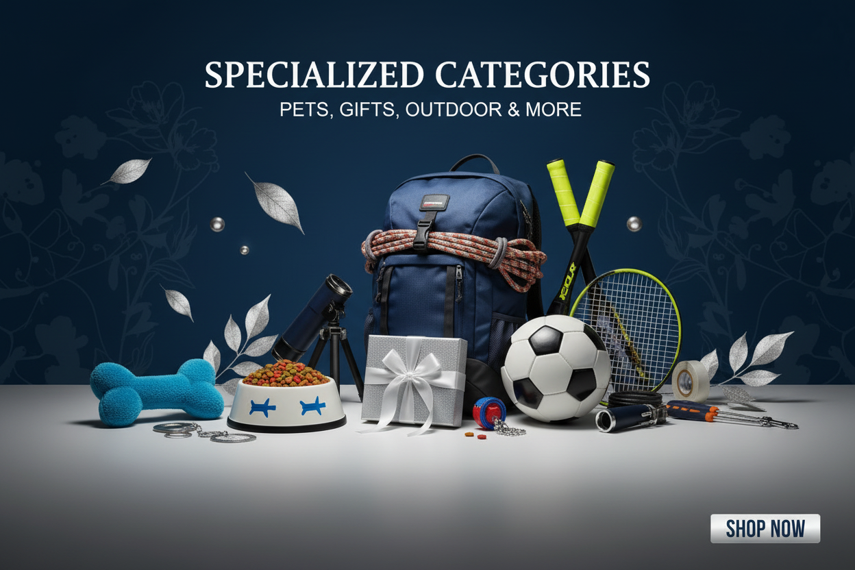 Specialized Categories - Pets, Gifts, Outdoor & More