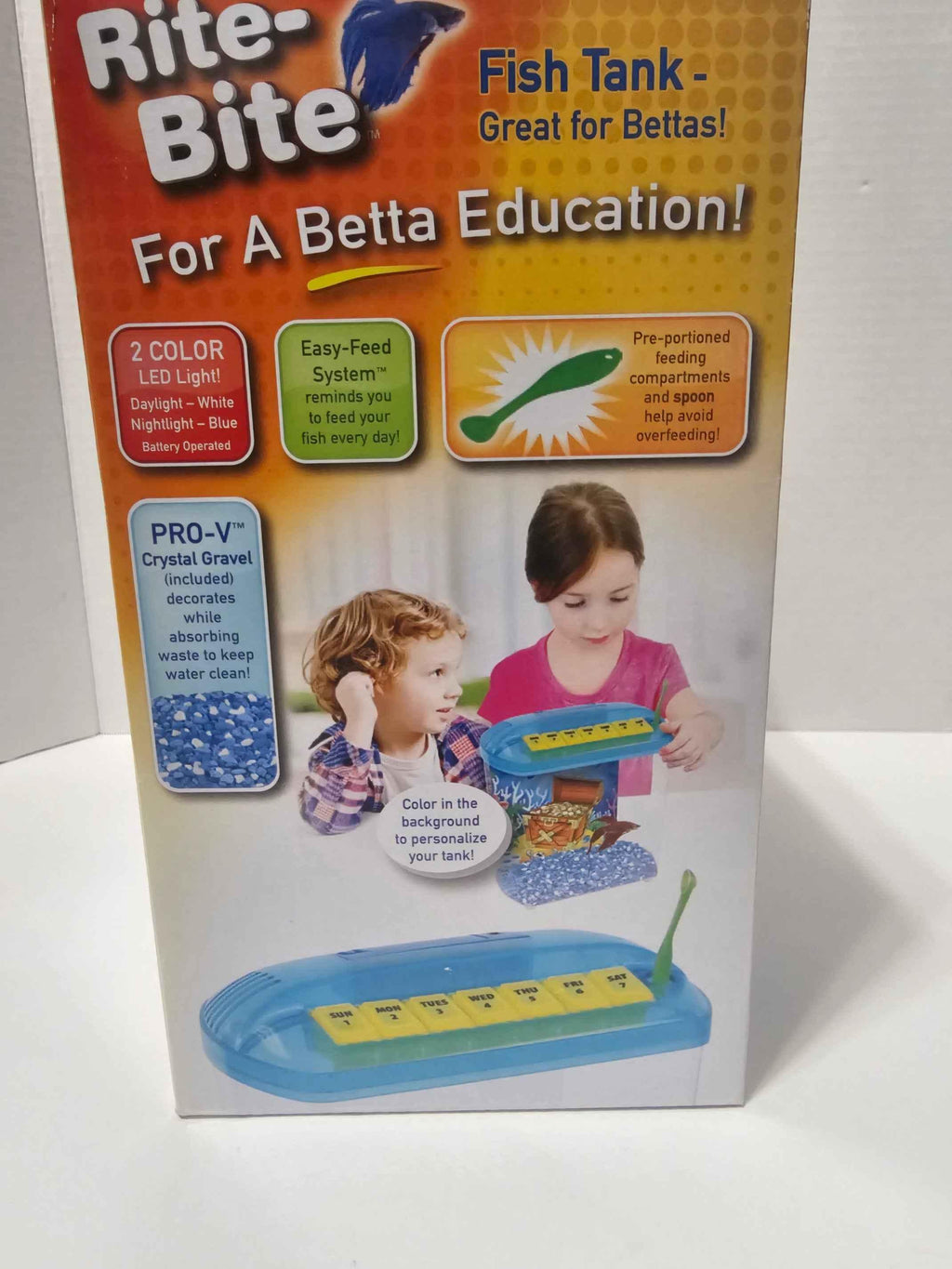 Penn-Plax Rite-Bite Betta Fish Tank Aquarium Starter Kit