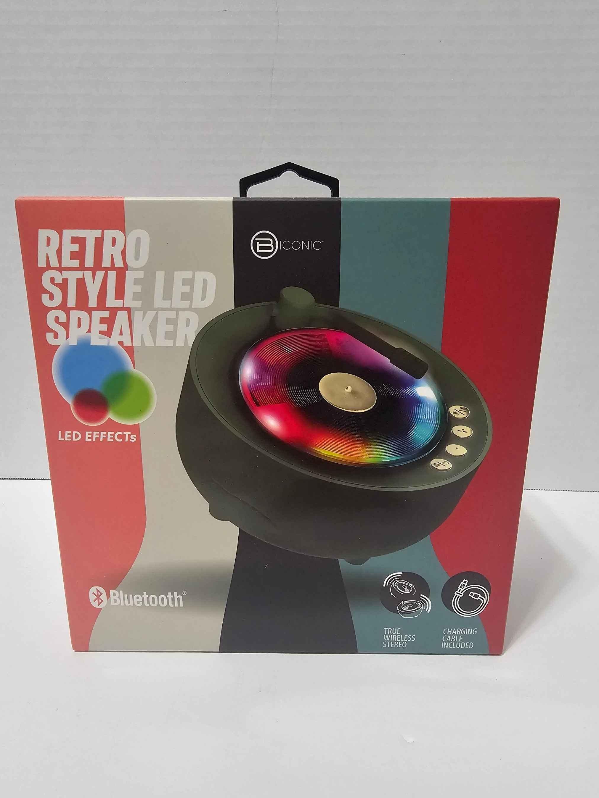 BIconic Retro Style LED Bluetooth Speaker with TWS