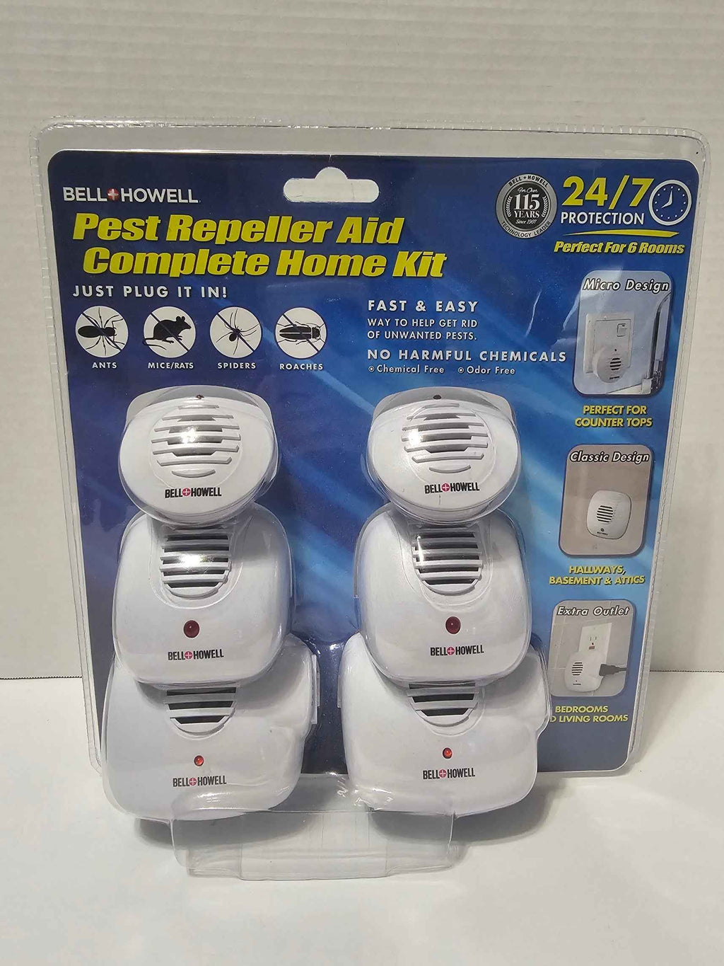 Bell+Howell Pest Repeller Aid Complete 6-Pack Home Kit