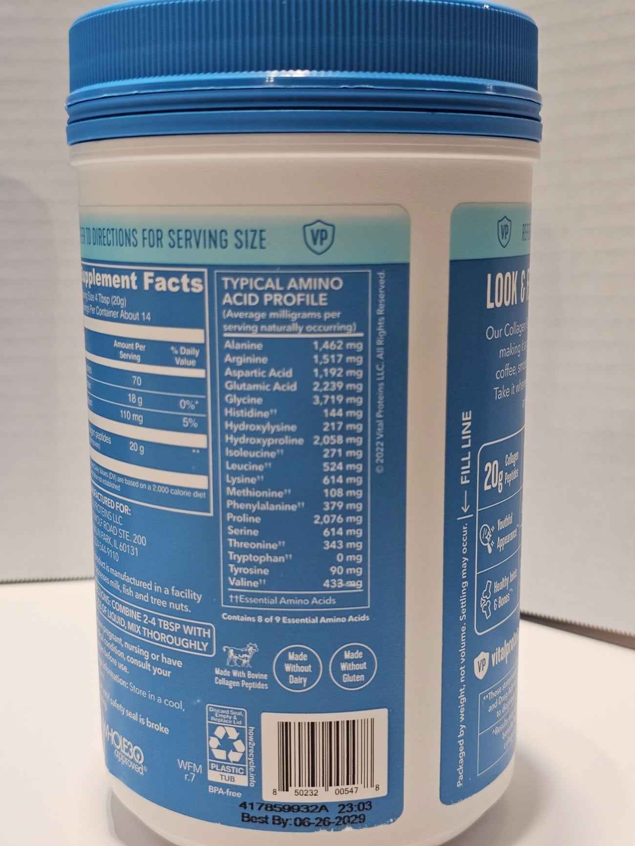 Vital Proteins Collagen Peptides Unflavored - 10 oz Tub