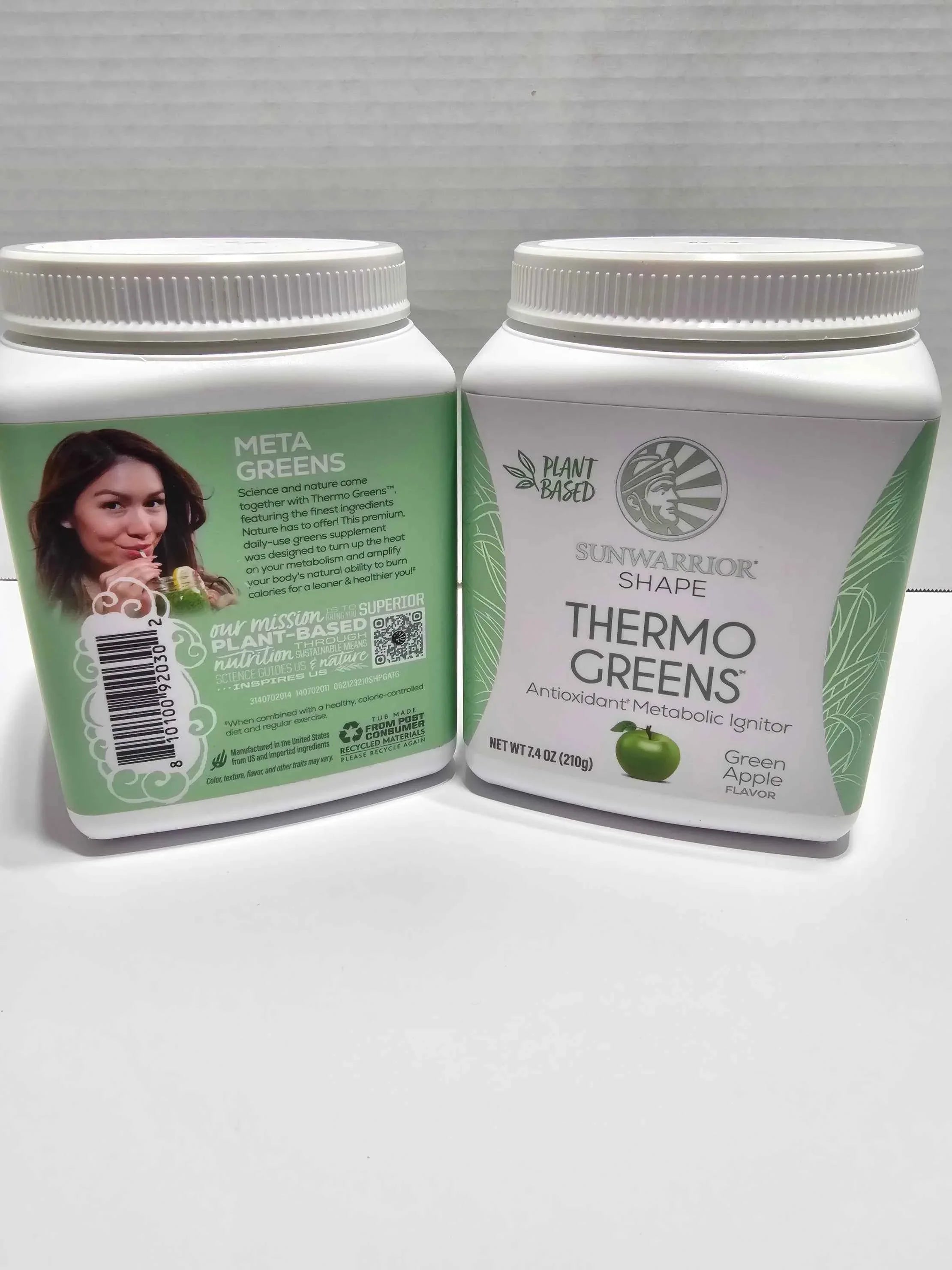 Sunwarrior Shape Thermo Greens - Green Apple Flavor - 7.4 oz