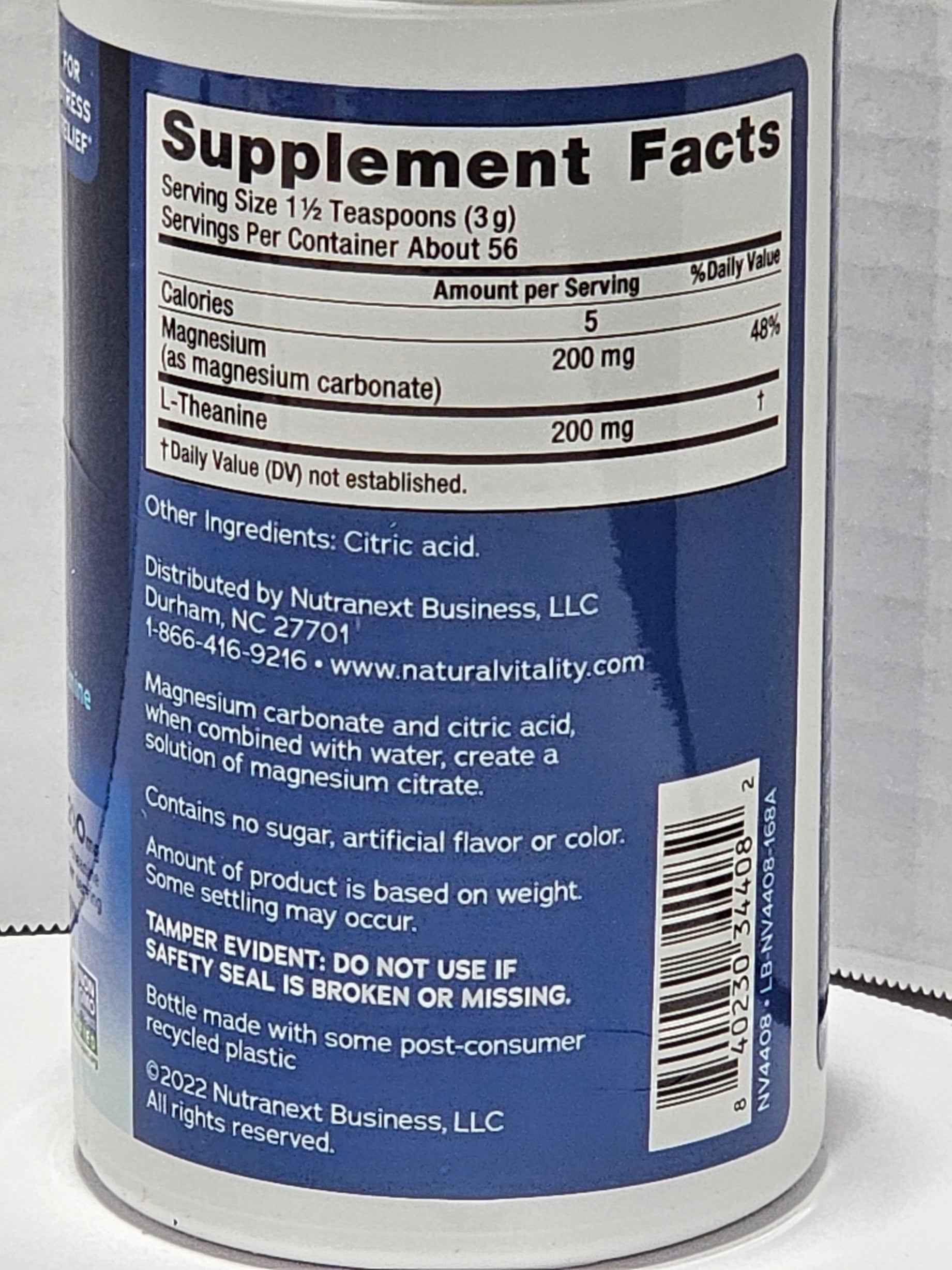 Natural Vitality Calm Mind Magnesium Drink Mix - 6 oz