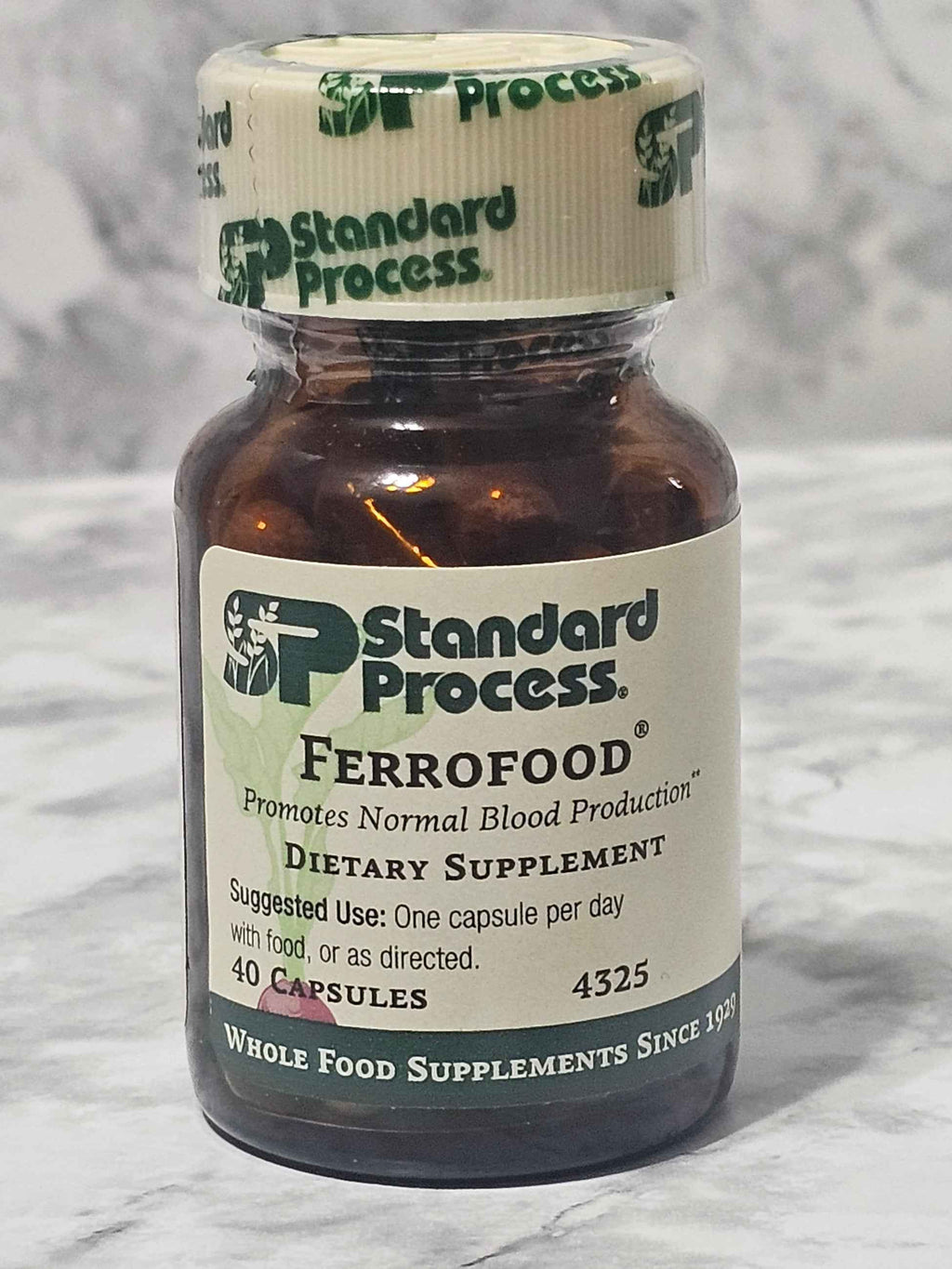 Standard Process Ferrofood Vitamin C and Iron Supplement - 40 Capsules