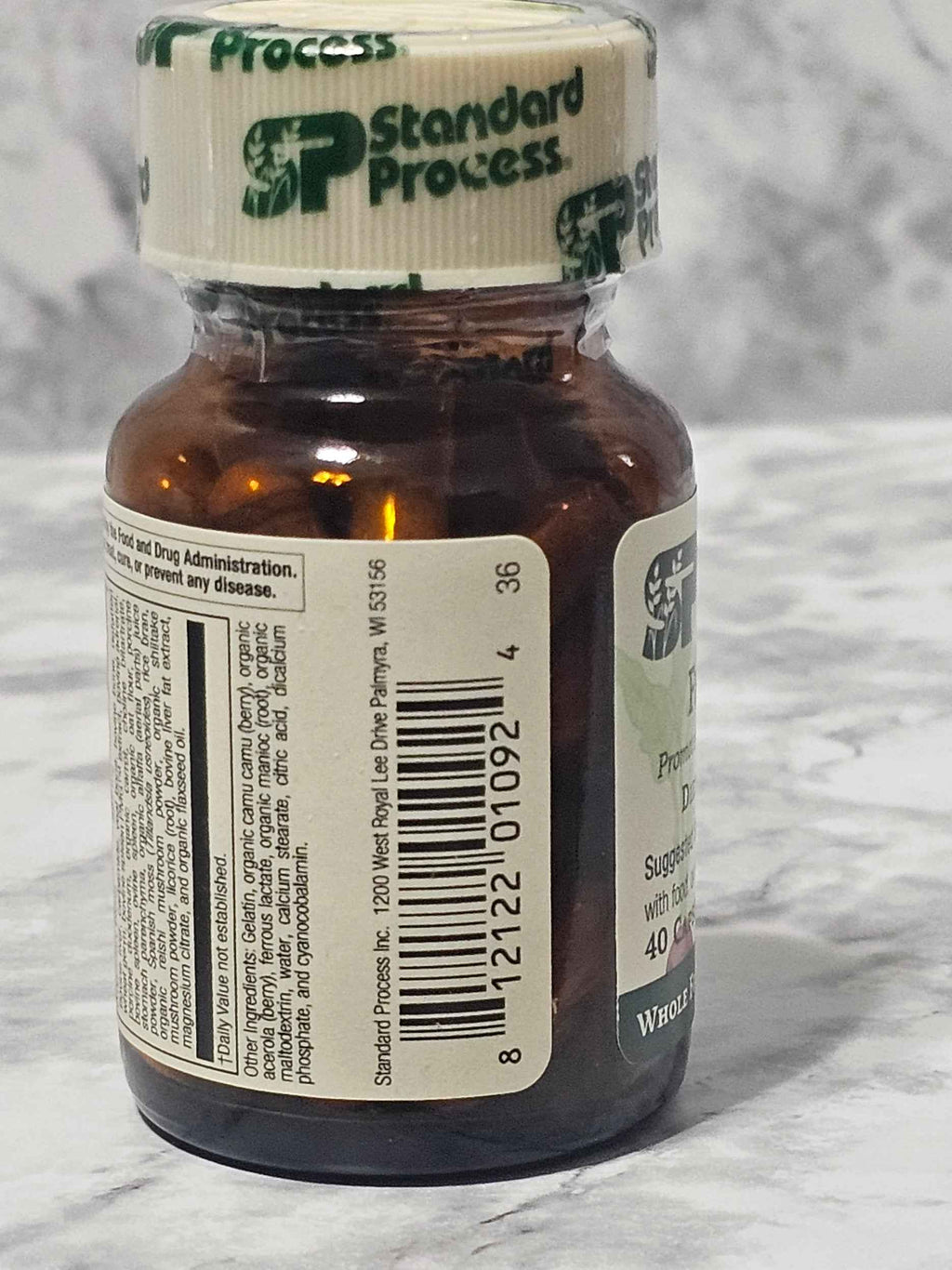 Standard Process Ferrofood Vitamin C and Iron Supplement - 40 Capsules