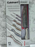 Cuisinart Classic Stainless Steel 12-Piece Color Band Knife Set