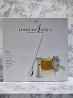 Silver One 4-Piece Stainless Steel & Glass Cocktail Mixer Set