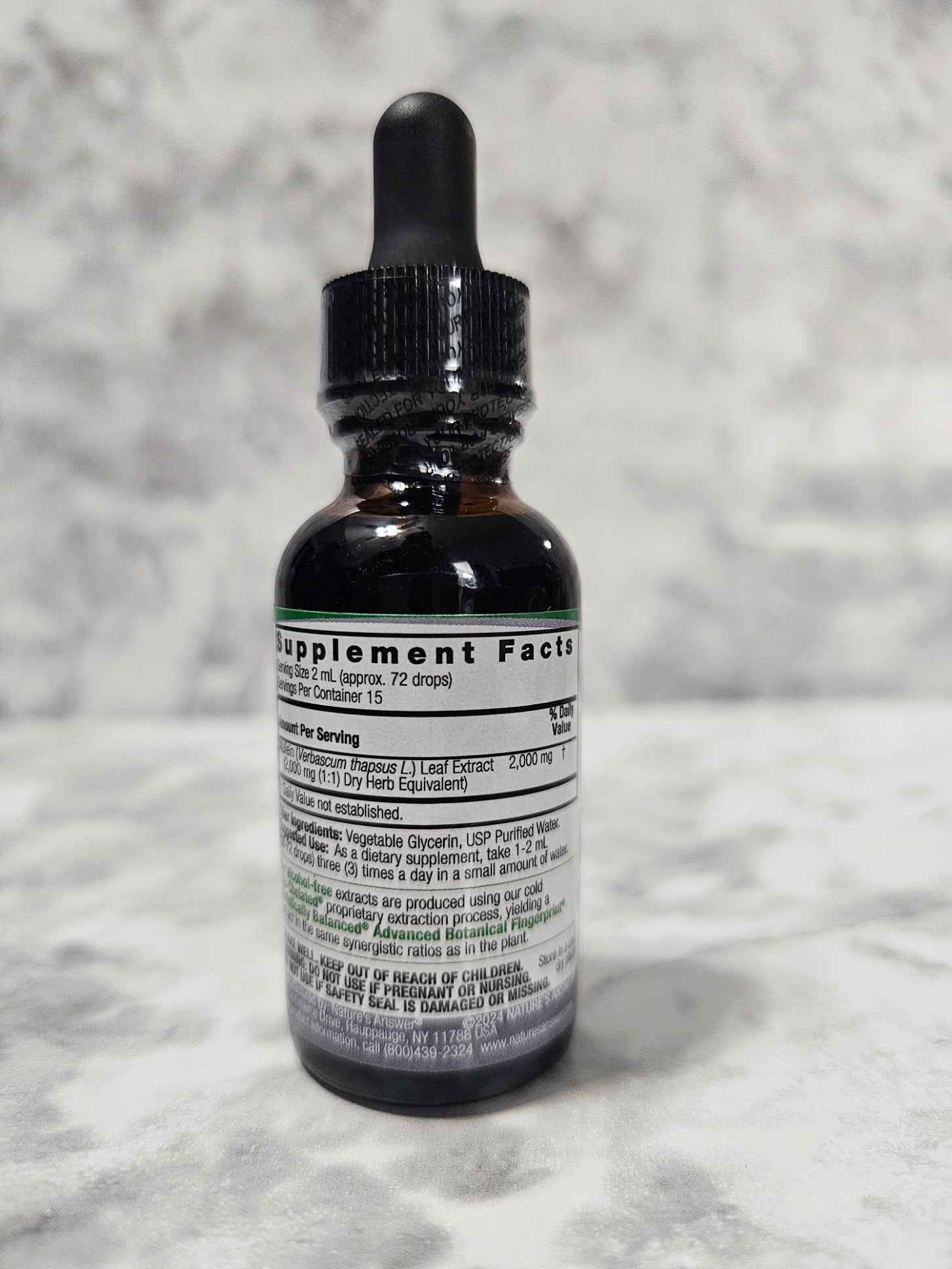 Nature's Answer Mullein Leaf Fluid Extract - Alcohol-Free 1oz