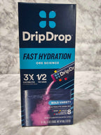 DripDrop Electrolyte Drink Mix ORS Bold Variety Pack - 8 Sticks