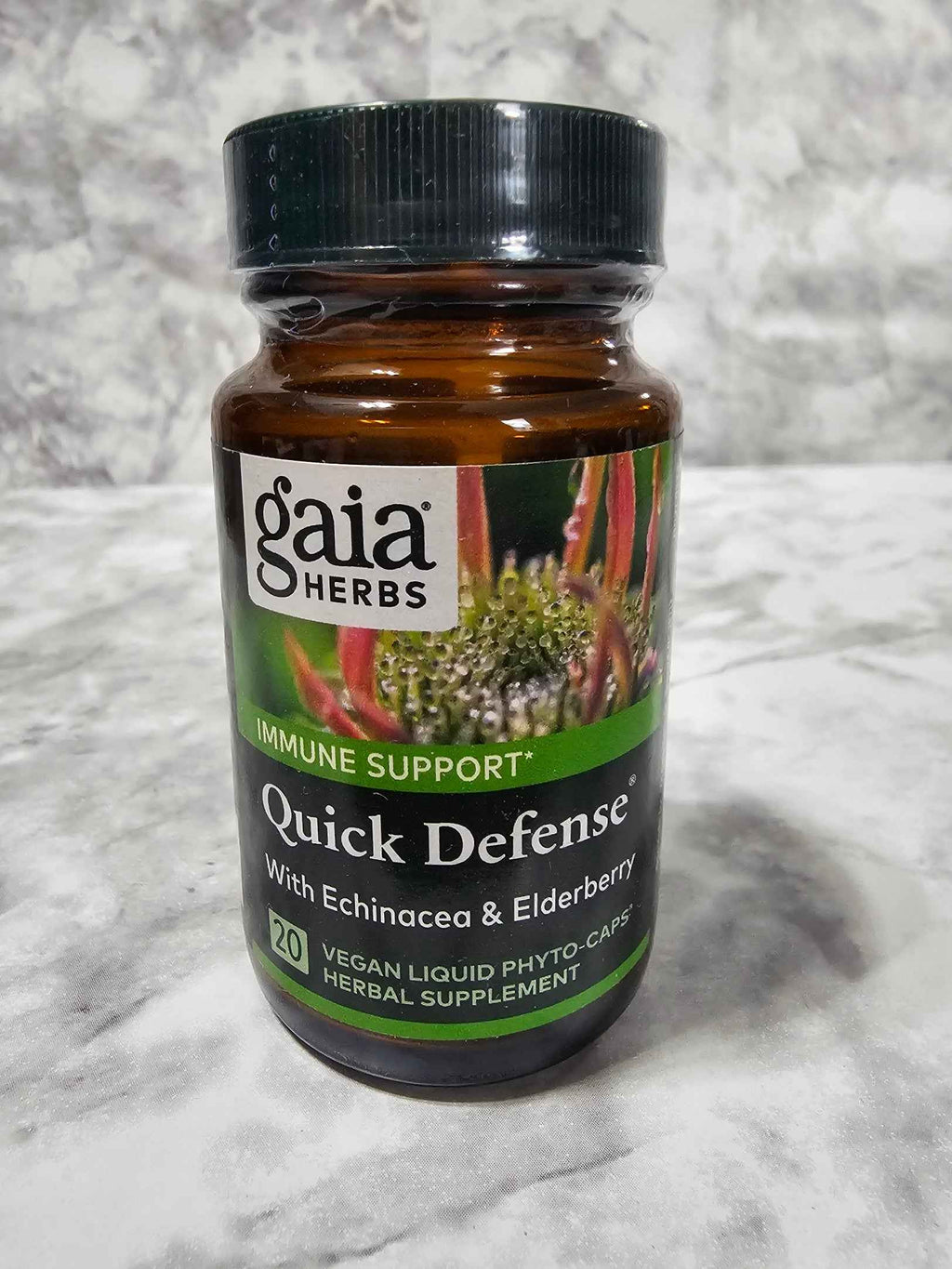 Gaia Herbs Quick Defense Phyto-Caps Echinacea & Elderberry - 20 Count