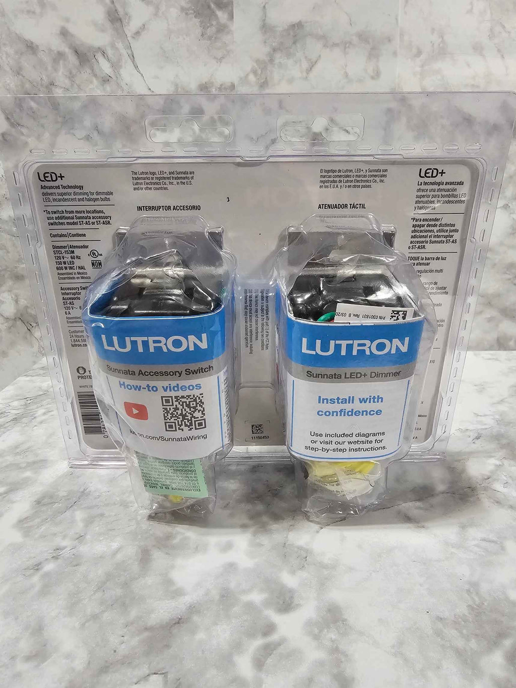 Lutron Sunnata Touch Dimmer Multi-Location Kit White LED+