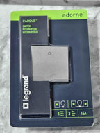 Legrand Adorne Paddle Switch 15A 1-Pole/3-Way Magnesium Finish