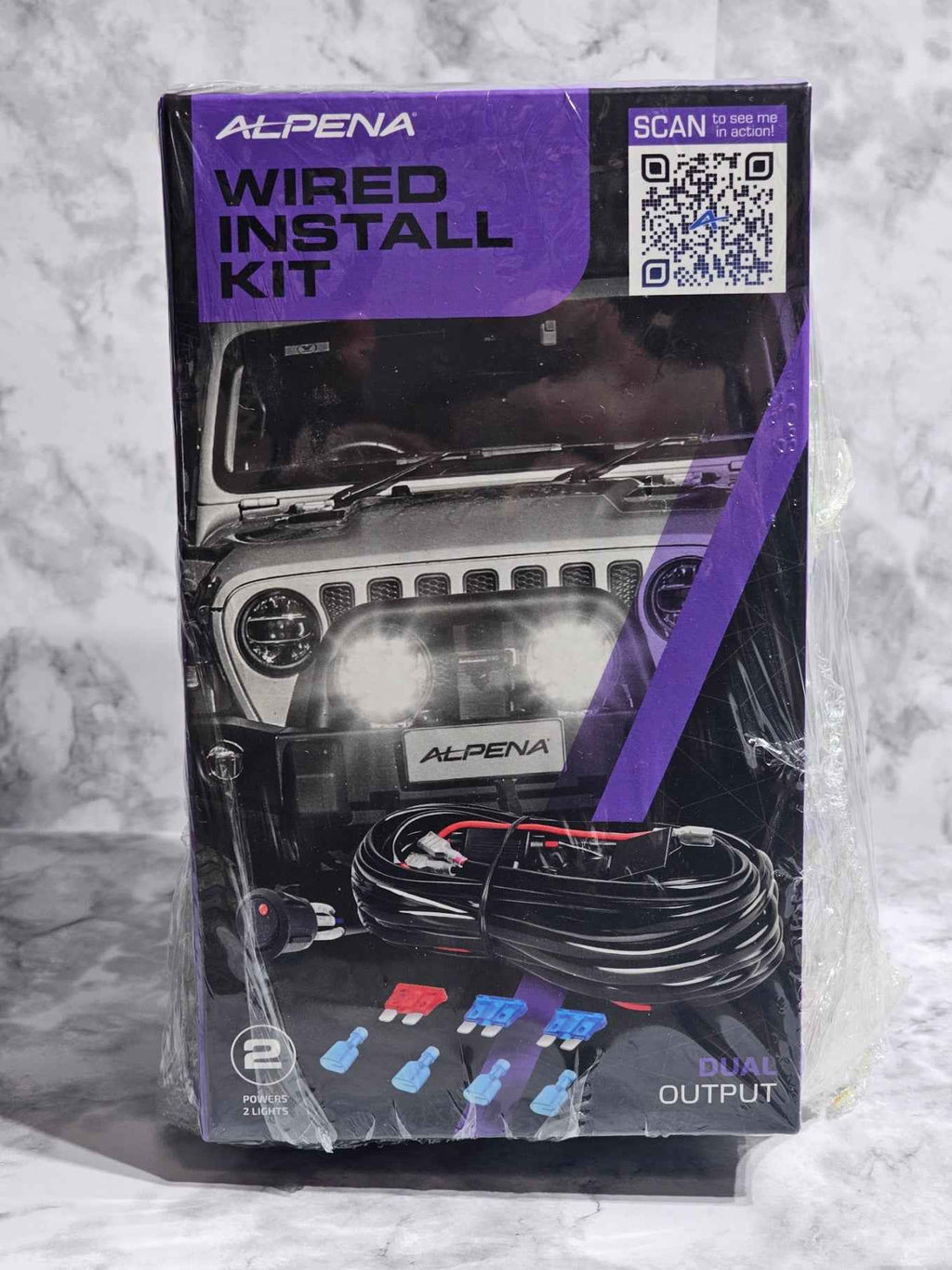 Alpena Wired Install Kit for Dual Output Auxiliary Lights - 12V 15A