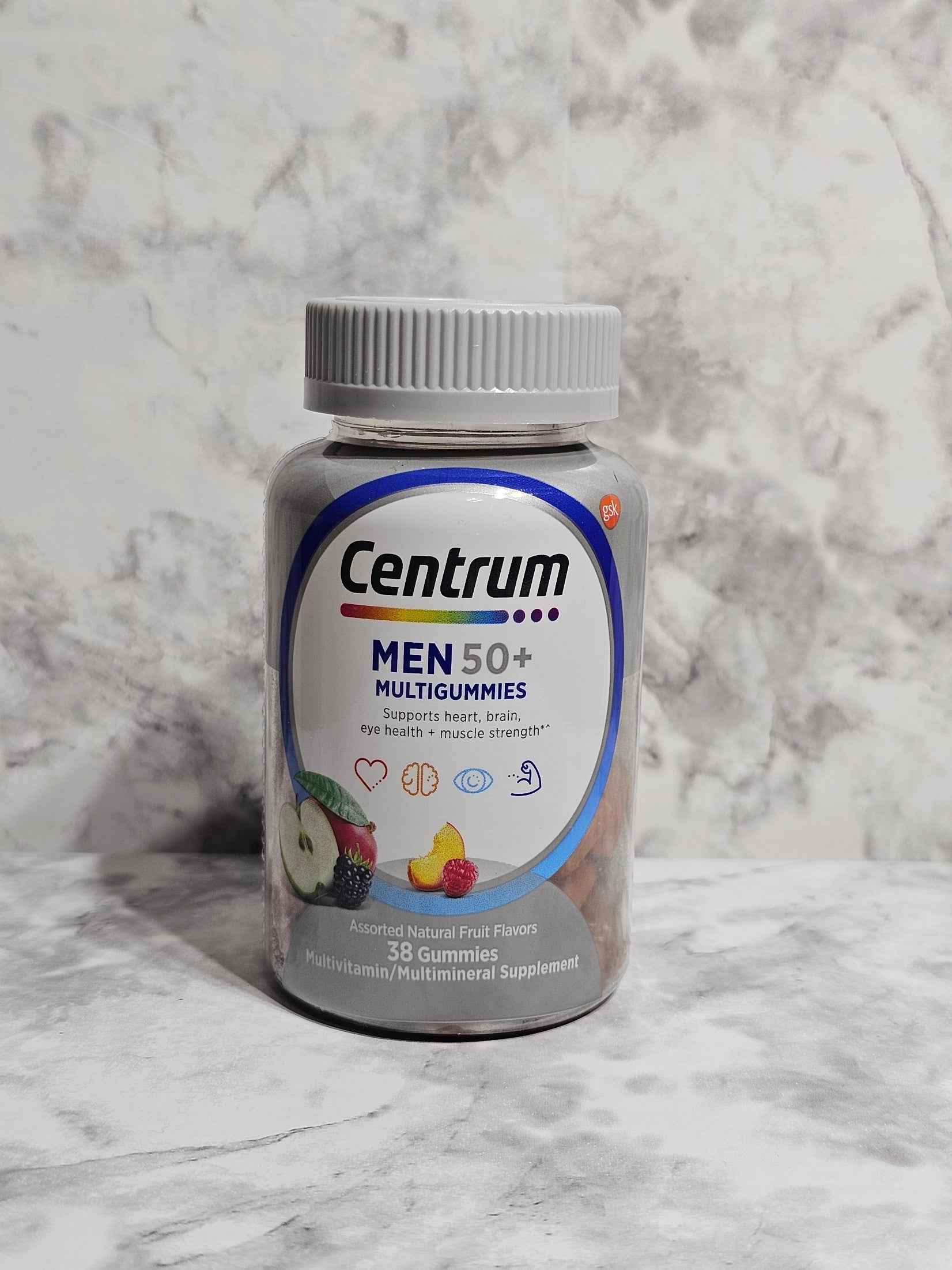 Centrum Men 50+ MultiGummies Assorted Natural Fruit - 38 Count