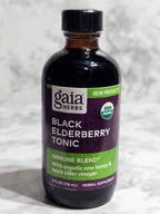 Gaia Herbs Black Elderberry Tonic with Raw Honey & ACV — 4 oz