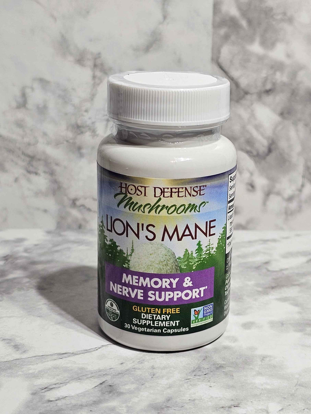 Host Defense Lion's Mane Mushroom Capsules — 30 Vegetarian Capsules