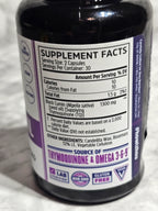 Supplement bottle with label showing 'Supplement Facts' on a white background