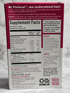 Supplement facts label on a red and white box with text and barcodes.