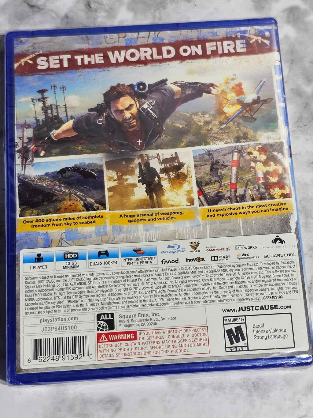 Just Cause 3 PlayStation 4 (PS4) — Factory Sealed New