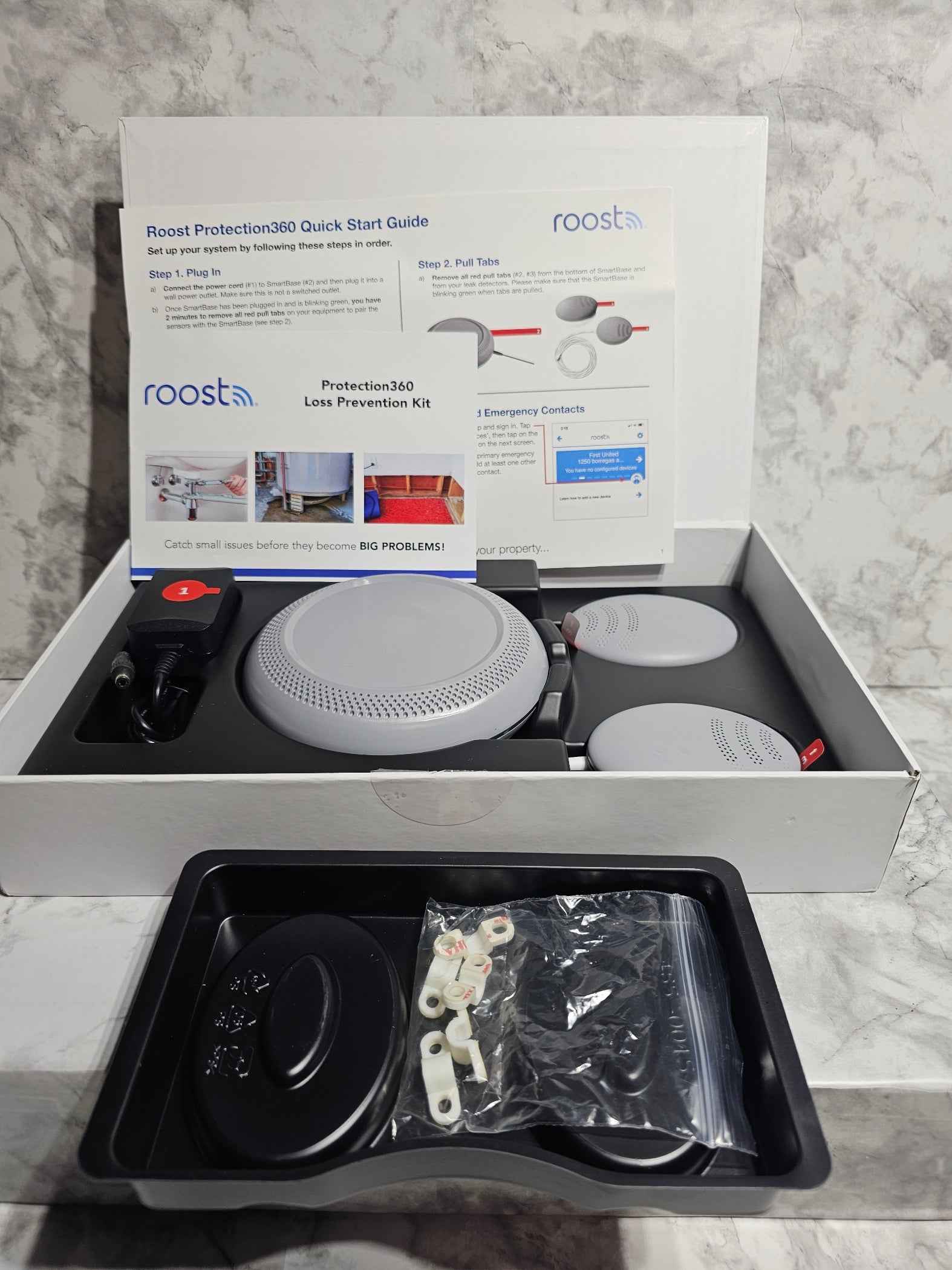 Roost Protection360 Smart Water Leak & Humidity Discovery Kit