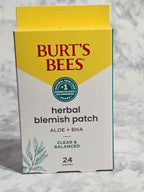 Burt's Bees Herbal Blemish Patch Aloe + BHA — 24 Clear Patches