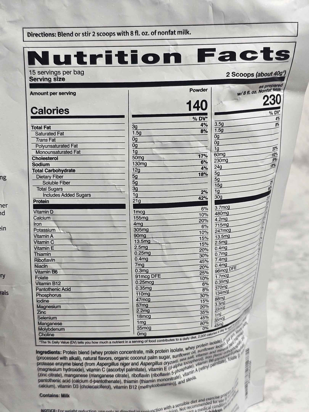 Plexus Lean Whey Milk Chocolate Meal Replacement Shake — 15 Meals