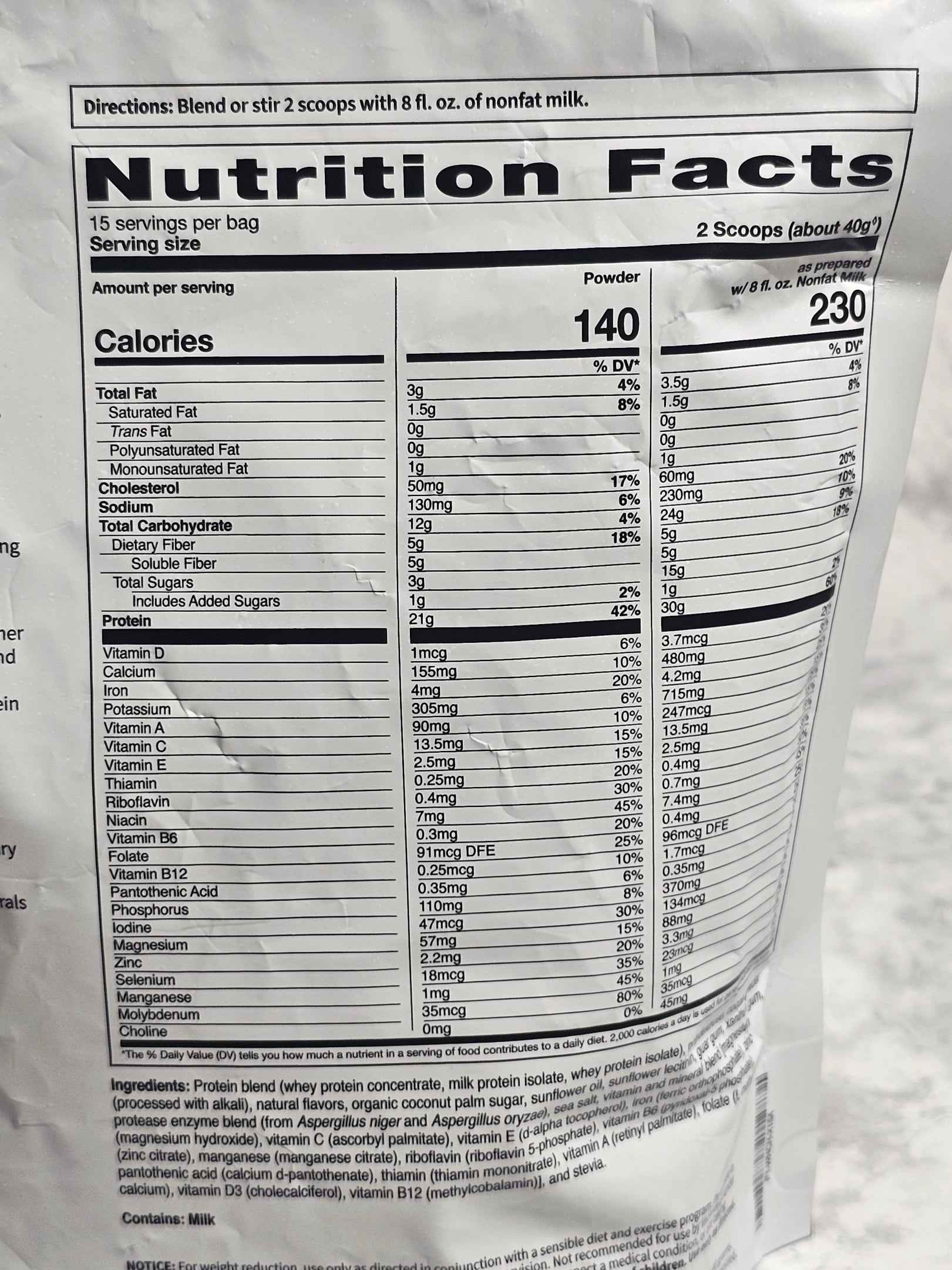 Plexus Lean Whey Milk Chocolate Meal Replacement Shake — 15 Meals