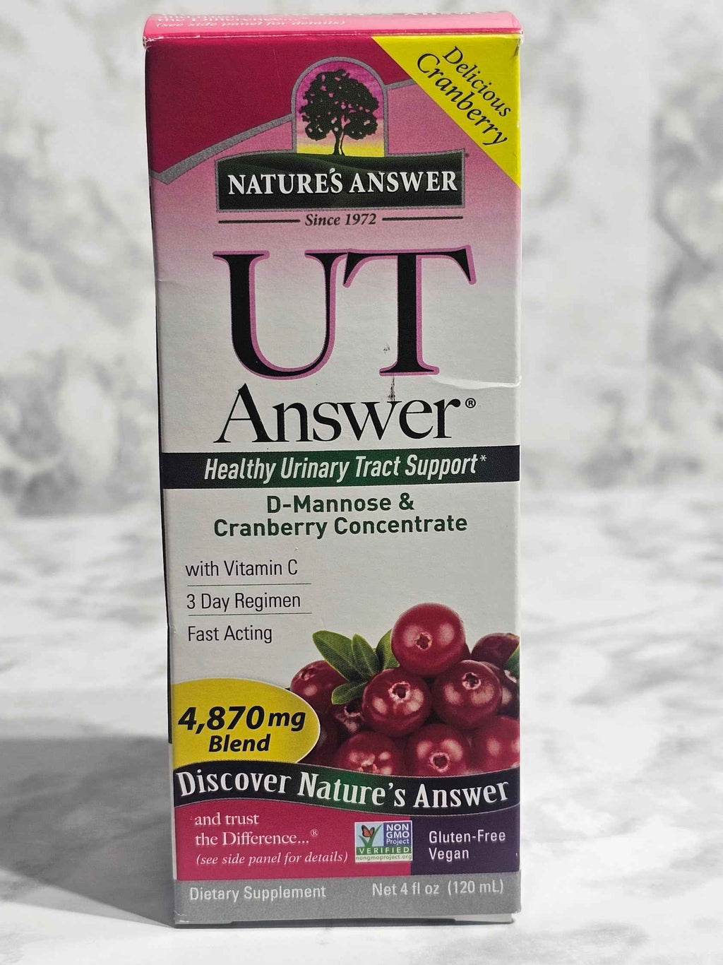 Nature's Answer UT Answer D-Mannose & Cranberry Liquid — 4 fl oz