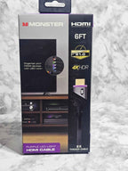 Monster 6ft LED Light UHD HDMI Cable — 4K HDR Purple Indicator