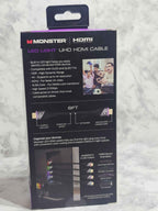 Monster 6ft LED Light UHD HDMI Cable — 4K HDR Purple Indicator
