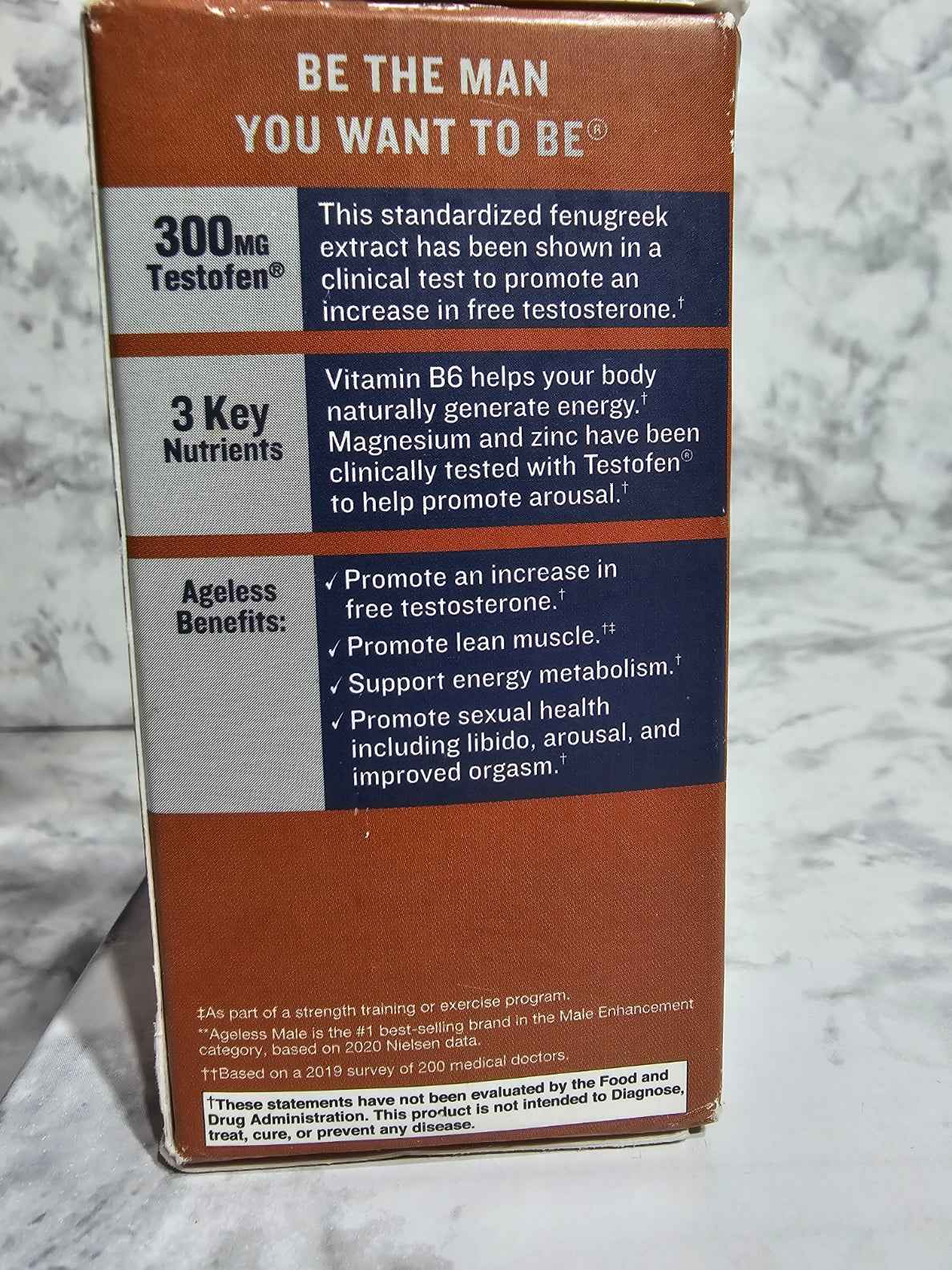 Ageless Male Testofen Fenugreek Vitality Formula — 60 Tablets