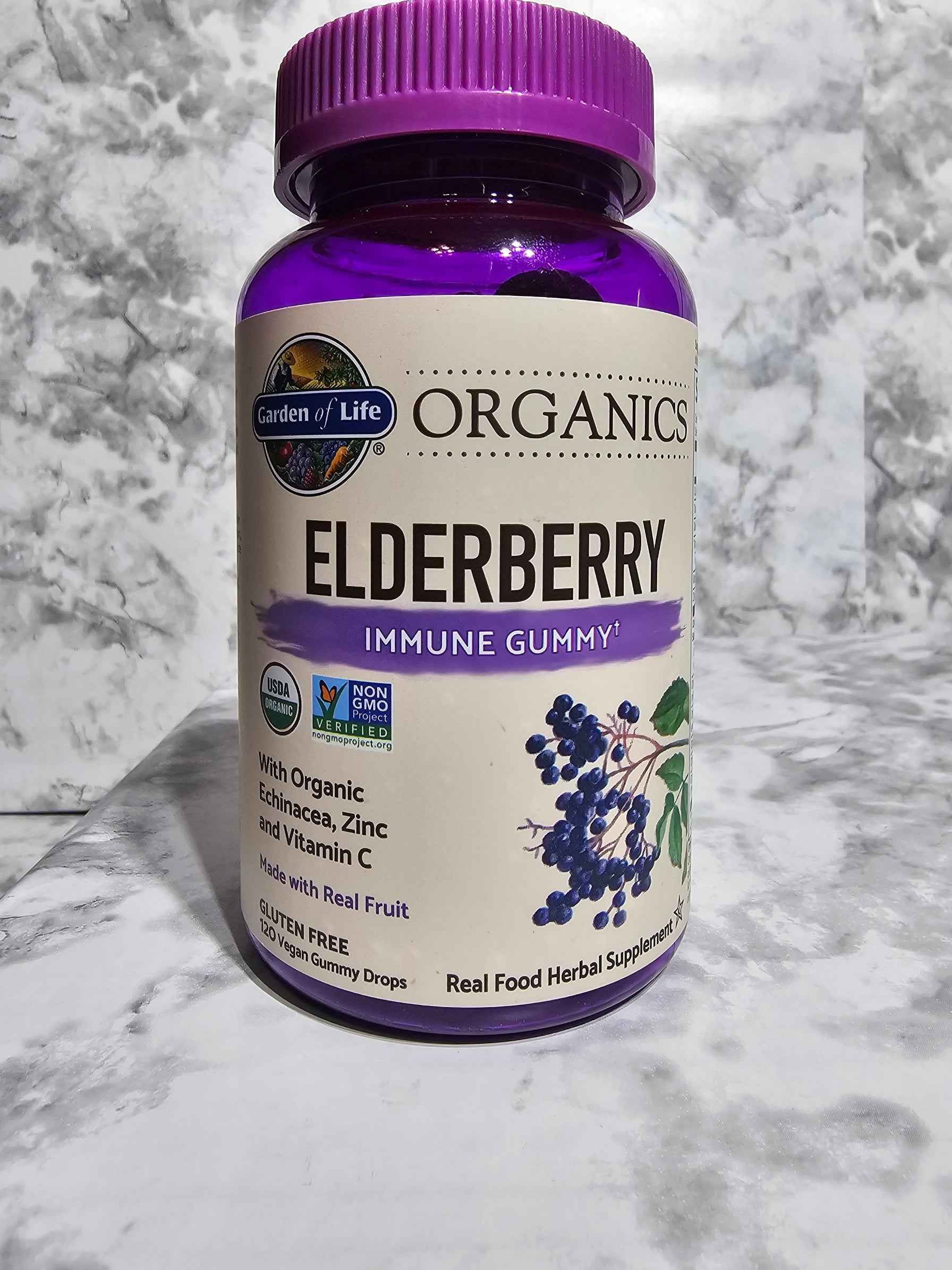Garden of Life Mykind Organics Elderberry Gummies — 120 Vegan Chews