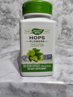 Nature's Way Hops Flowers 620mg — 100 Vegan Capsules