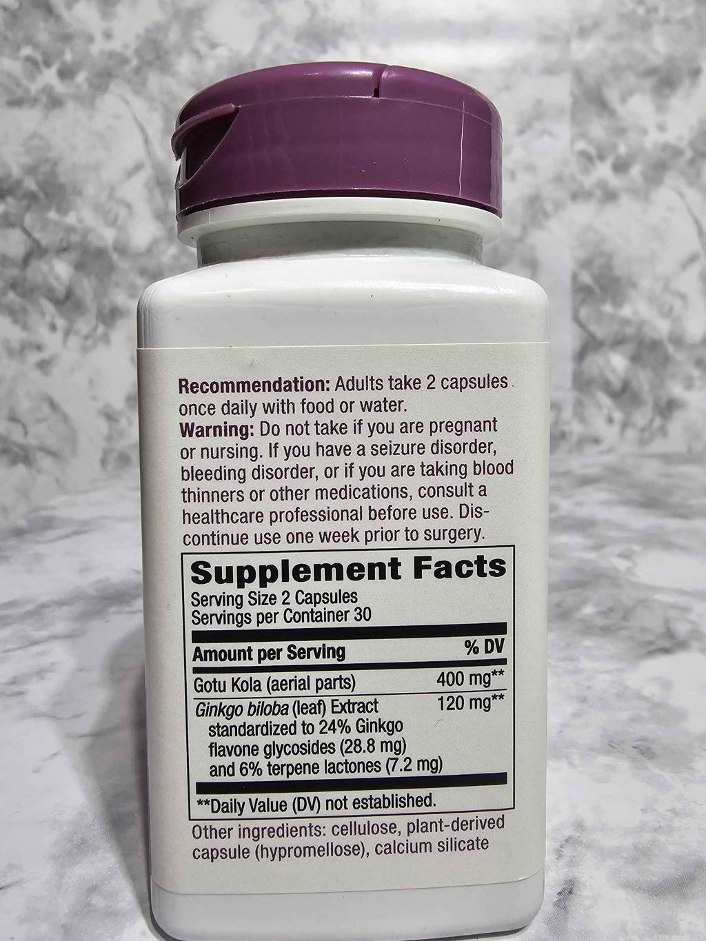 Nature's Way Ginkgo Premium Extract & Gotu Kola — 60 Vegan Capsules