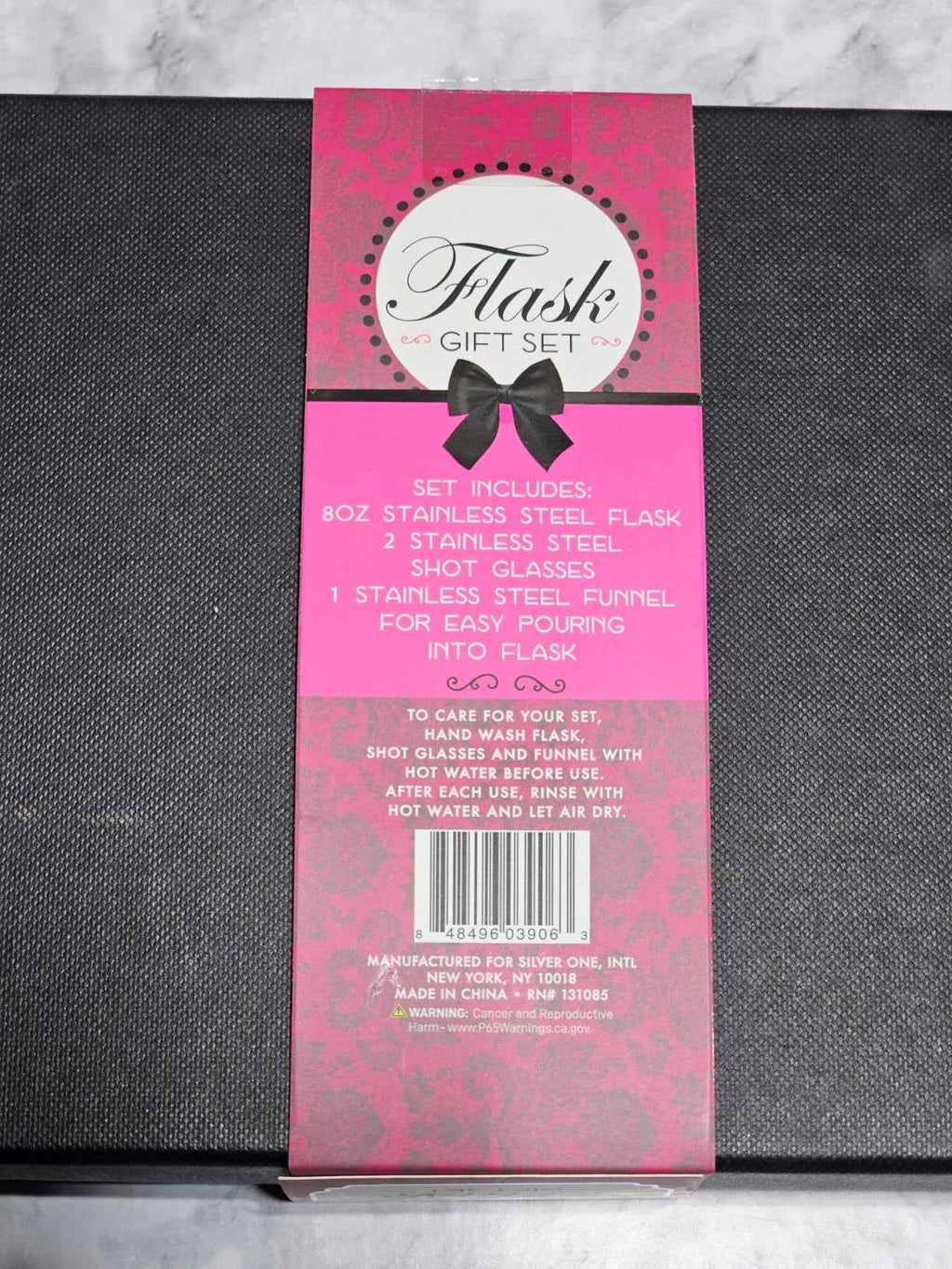 Stainless Steel Glitter Flask Gift Set - 8oz Bridesmaid Celebration Kit