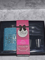 Stainless Steel Glitter Flask Gift Set - 8oz Bridesmaid Celebration Kit