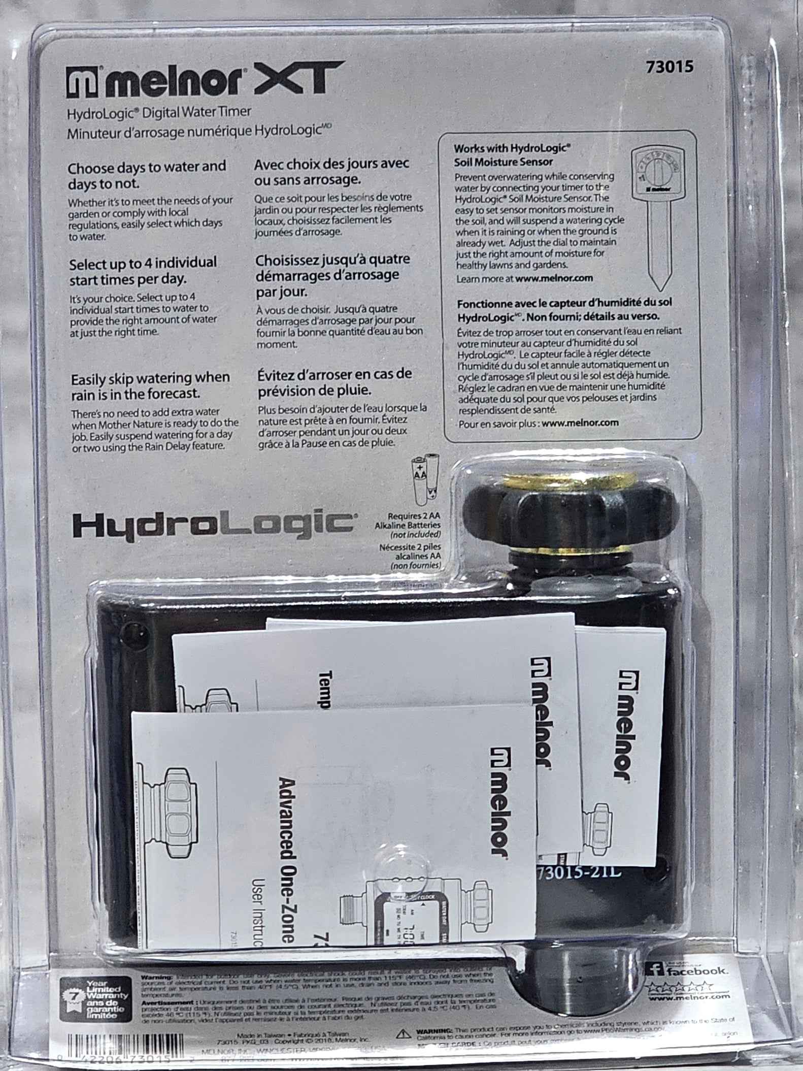 Melnor XT HydroLogic Digital 1-Zone Water Timer — Automated Hose Control