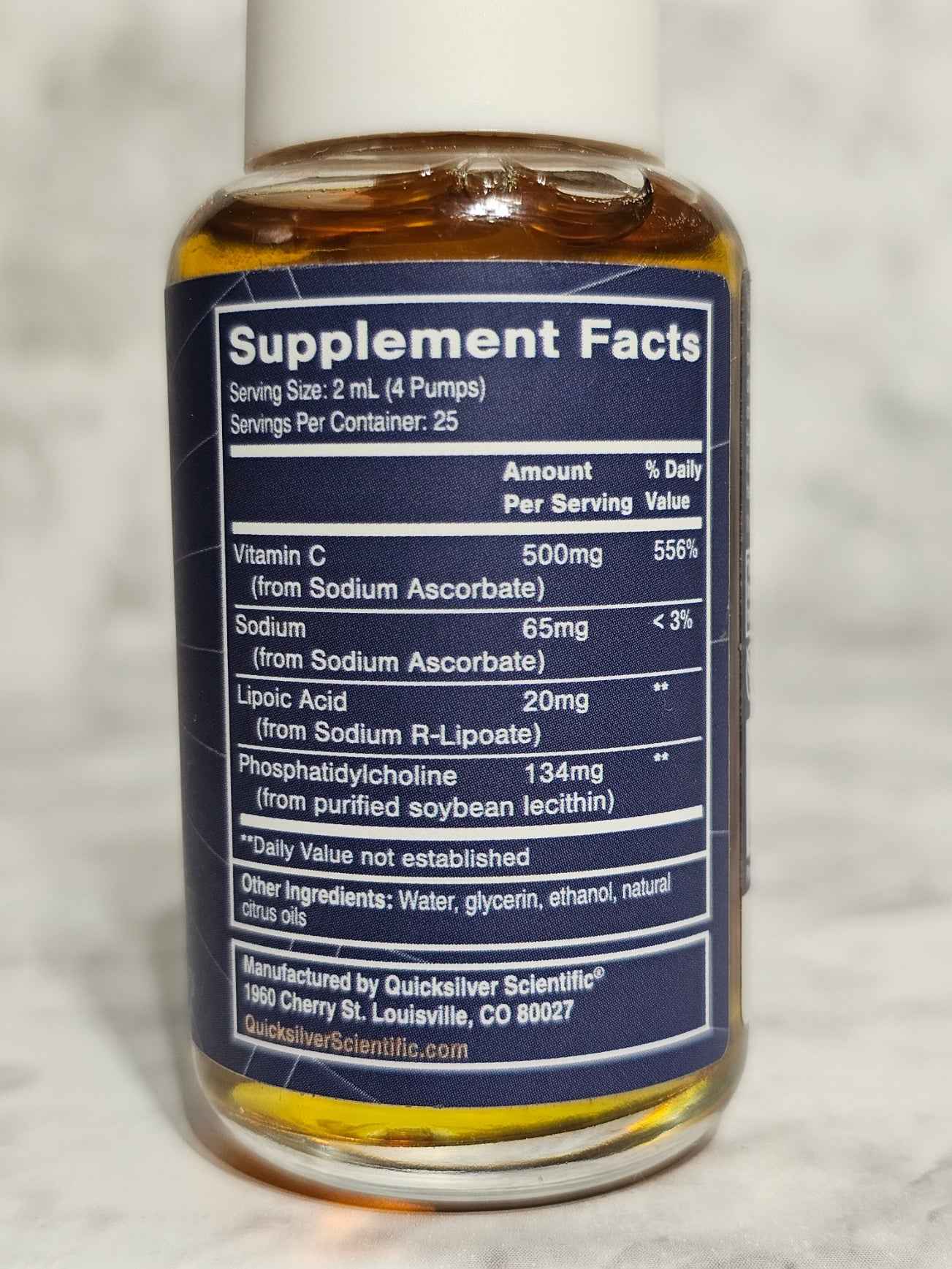 Quicksilver Scientific Liposomal Vitamin C with R-Lipoic Acid Liquid — 1.7 oz