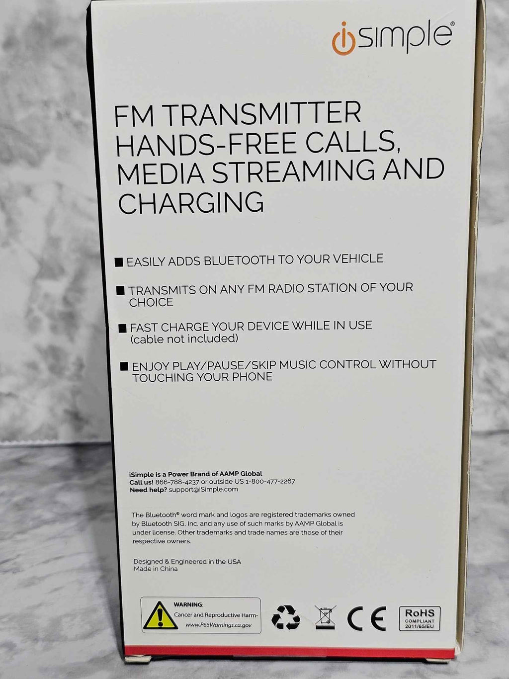 iSimple FMBTIS Bluetooth FM Transmitter with Dual USB Charger