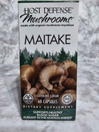Actual photo of Host Defense Maitake Mushroom 60 vegetarian capsules bottle front