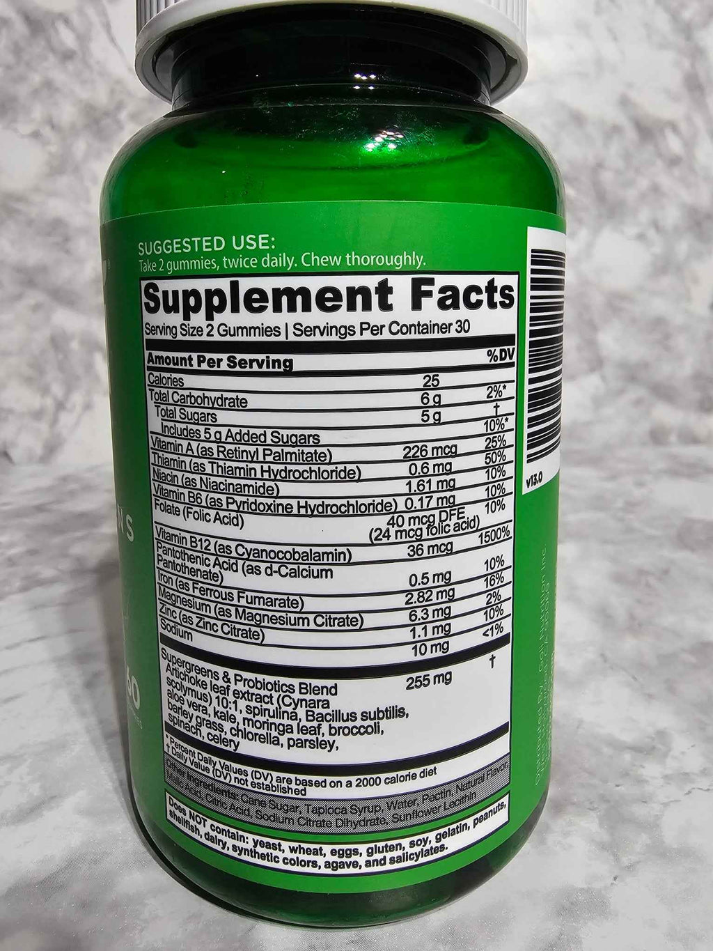 Goli Nutrition Supergreens Gummies with Probiotics — 60 Count