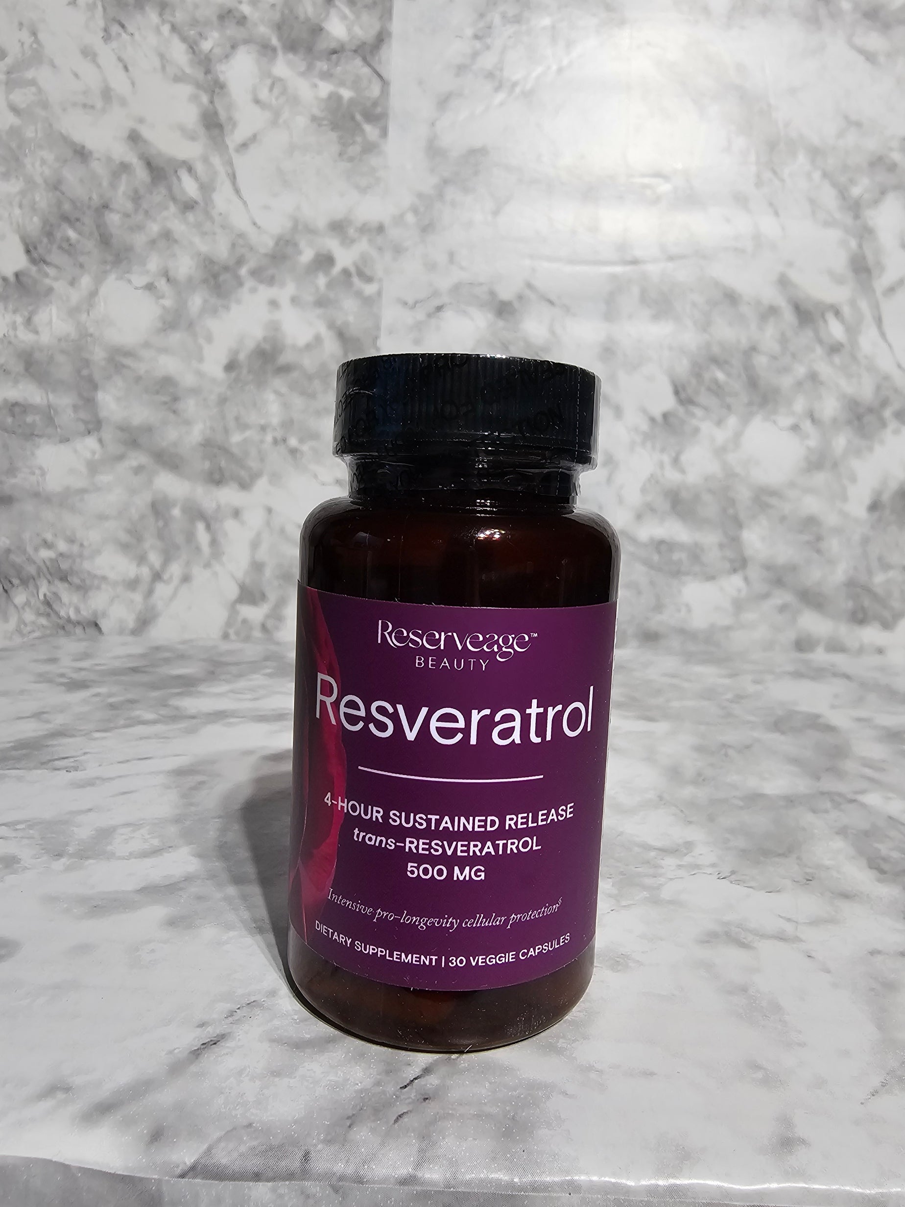 Reserveage Beauty Resveratrol 500mg Sustained Release 30 Veggie Capsules