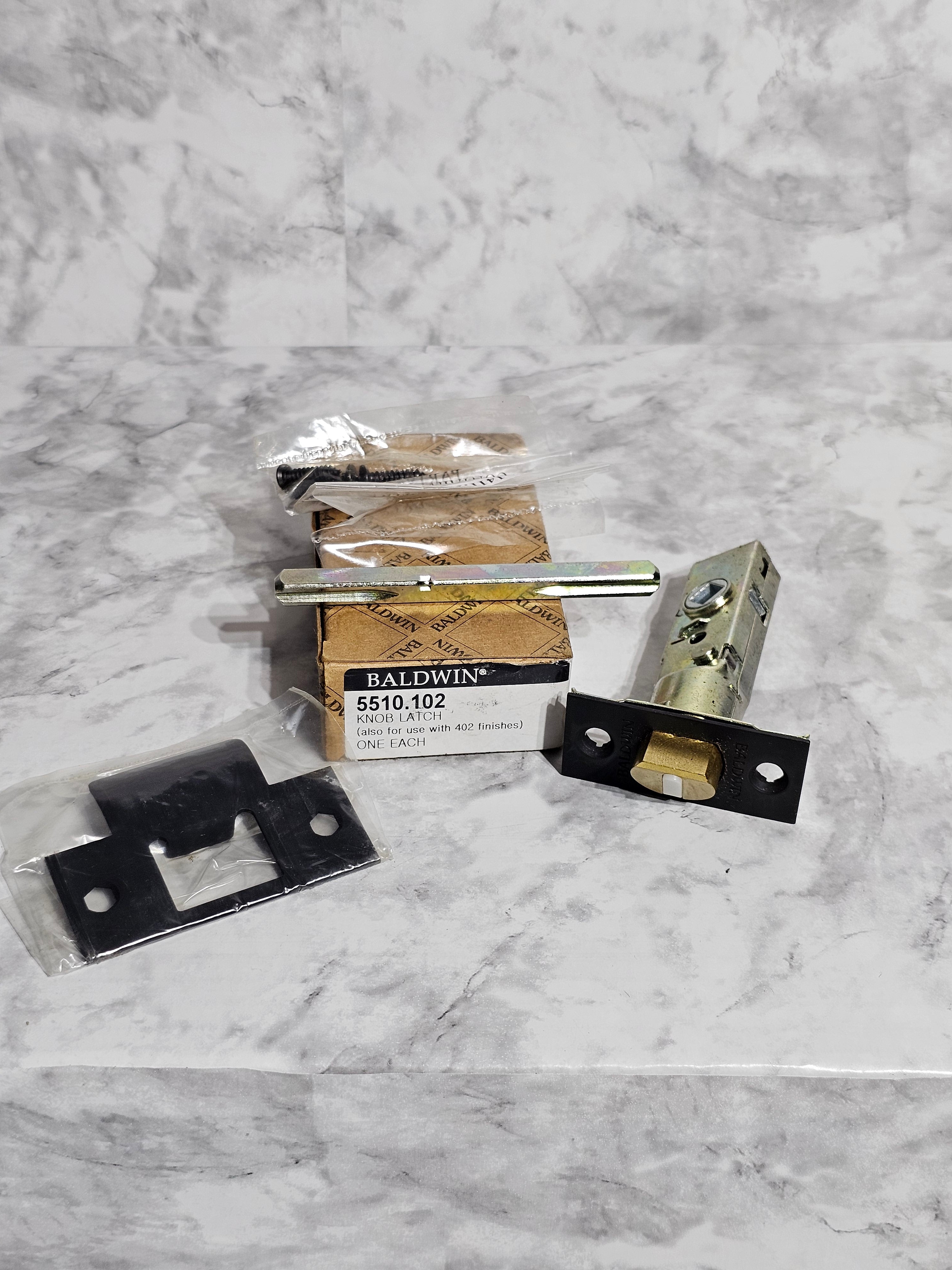 Baldwin 5510.102 Knob Latch & Latch Plate Replacement - Professional Grade