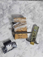 Baldwin 5510.102 latch with dark faceplate, separate spindle and bagged hardware