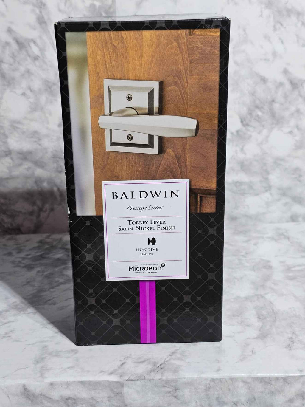 Baldwin Prestige Torrey Inactive Interior Door Lever — Satin Nickel