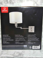 Globe Electric Anderson Plug-In Wall Sconce - Brushed Steel Finish