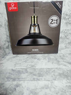 Globe Electric Robin 2-in-1 Plug-In or Hardwire Pendant Light - Satin Black