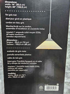 Globe Electric Baldwin 2-in-1 Plug-In or Hardwire Pendant Light - Matte Grey
