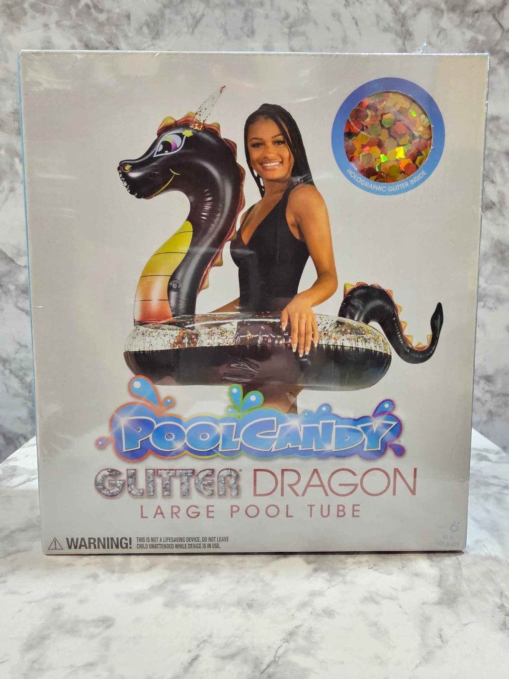 PoolCandy Glitter Dragon Large Pool Tube - 40 Inch