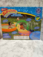 Actual Wham-O water park carton showing the slide, separate pool, arch and fountain